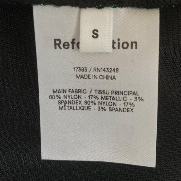 Reformation Amina Metallic Dress in Green - Picture 10 of 12